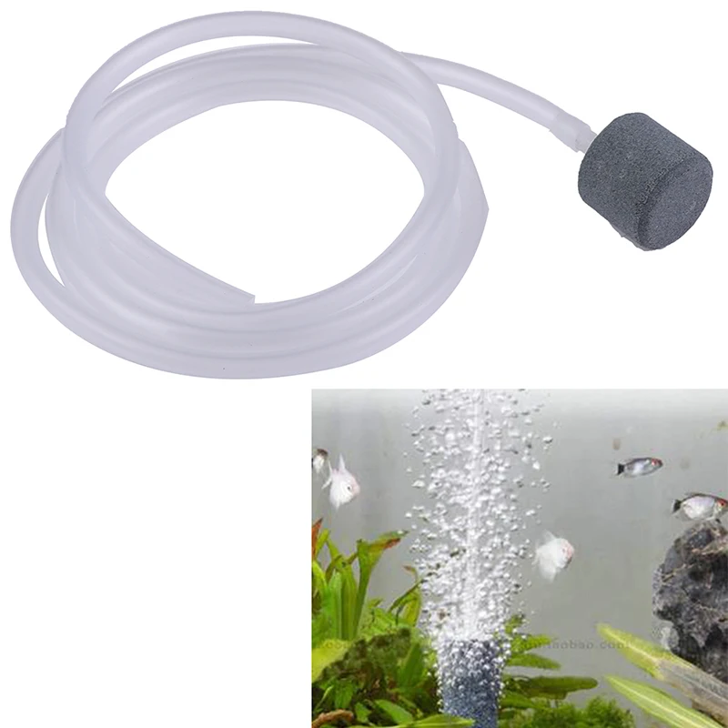 Aquarium Accessories Air Bubble Stone + Soft Tube Hose for Air Pump Compressor