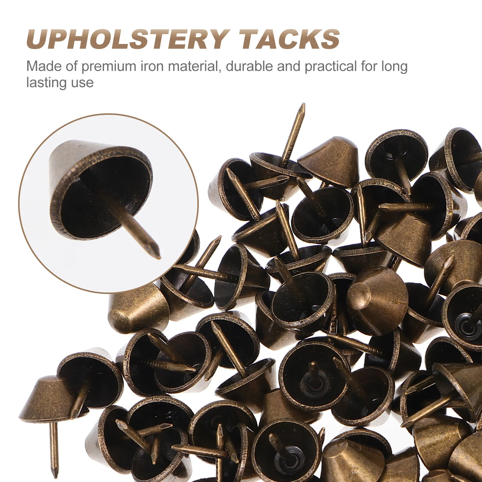 100 قطعة مسامير المفروشات خمر دائم الحديد الأثاث الأظافر دبابيس الزخرفية ل أريكة كرسي السرير المنزل المفروشات #3
