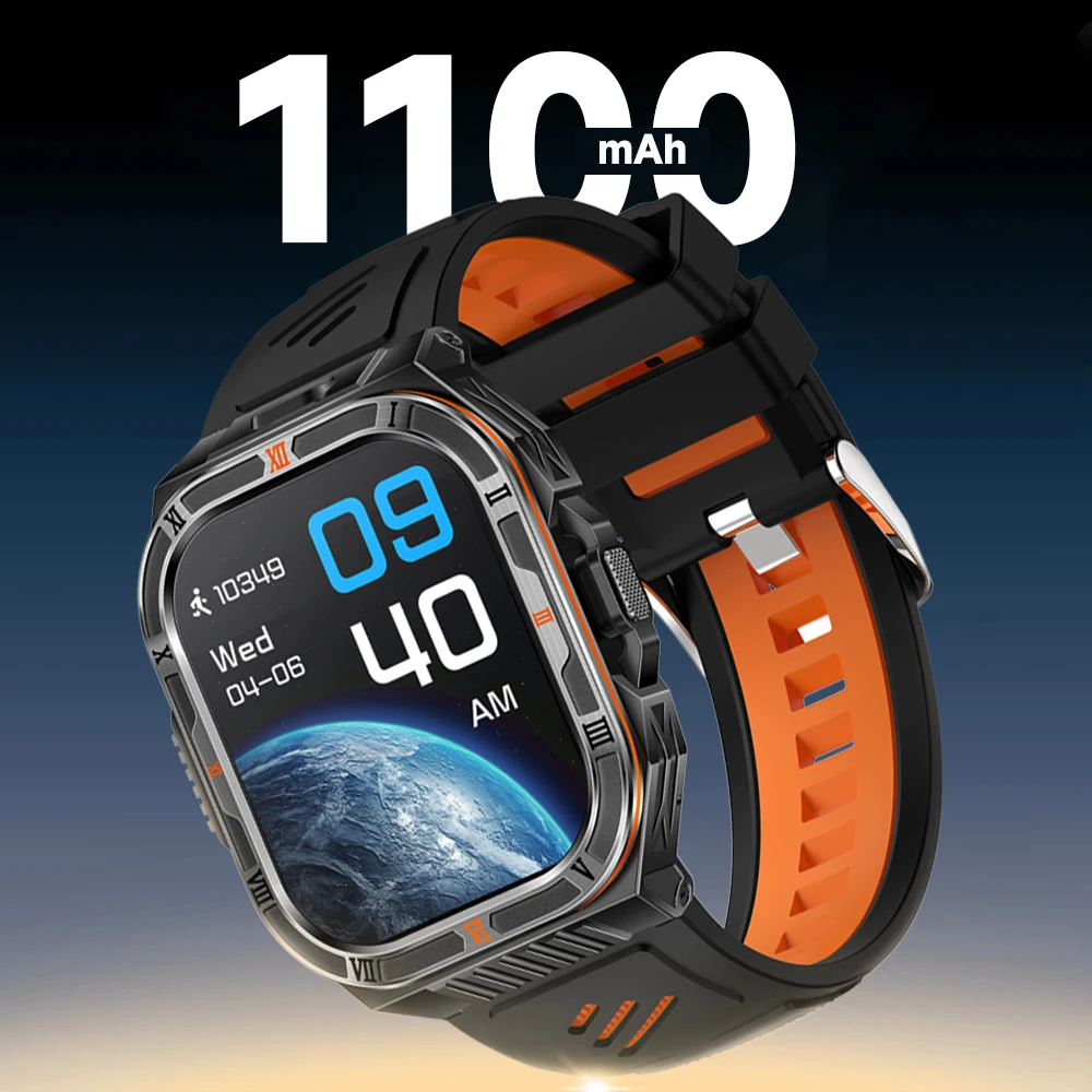 

Fitcloudpro Professional Outdoor Men Smart Watch 1100 Mah Battery Compass Waterproof Sport Tracker Bluetooth Call Smartwatch