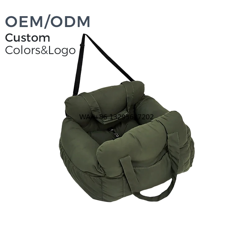 

Golden Supplier Eco Friendly Dog Bed Soft Polyester Outdoor Travel Small XL Portable 300D Oxford Dog Car Bed Pet Travel Bag