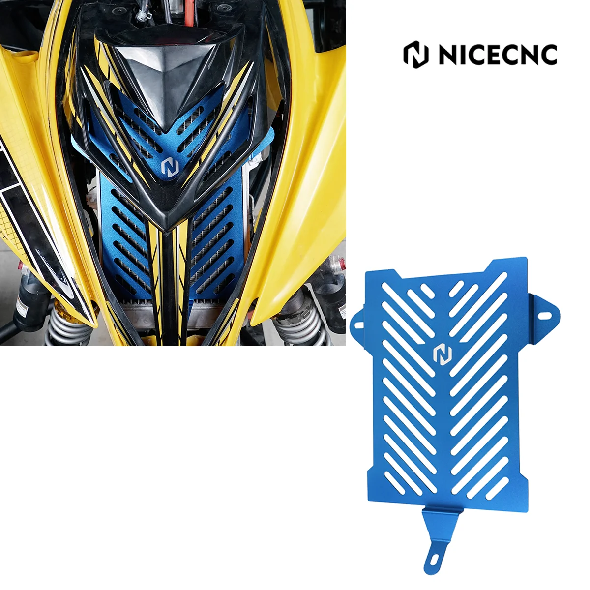 NICECNC ATV Radiator Guard For Yamaha Raptor 700 700R 2013-2024 #RAD0152BK Premium Aluminium Grille Protector Guard Accessoories