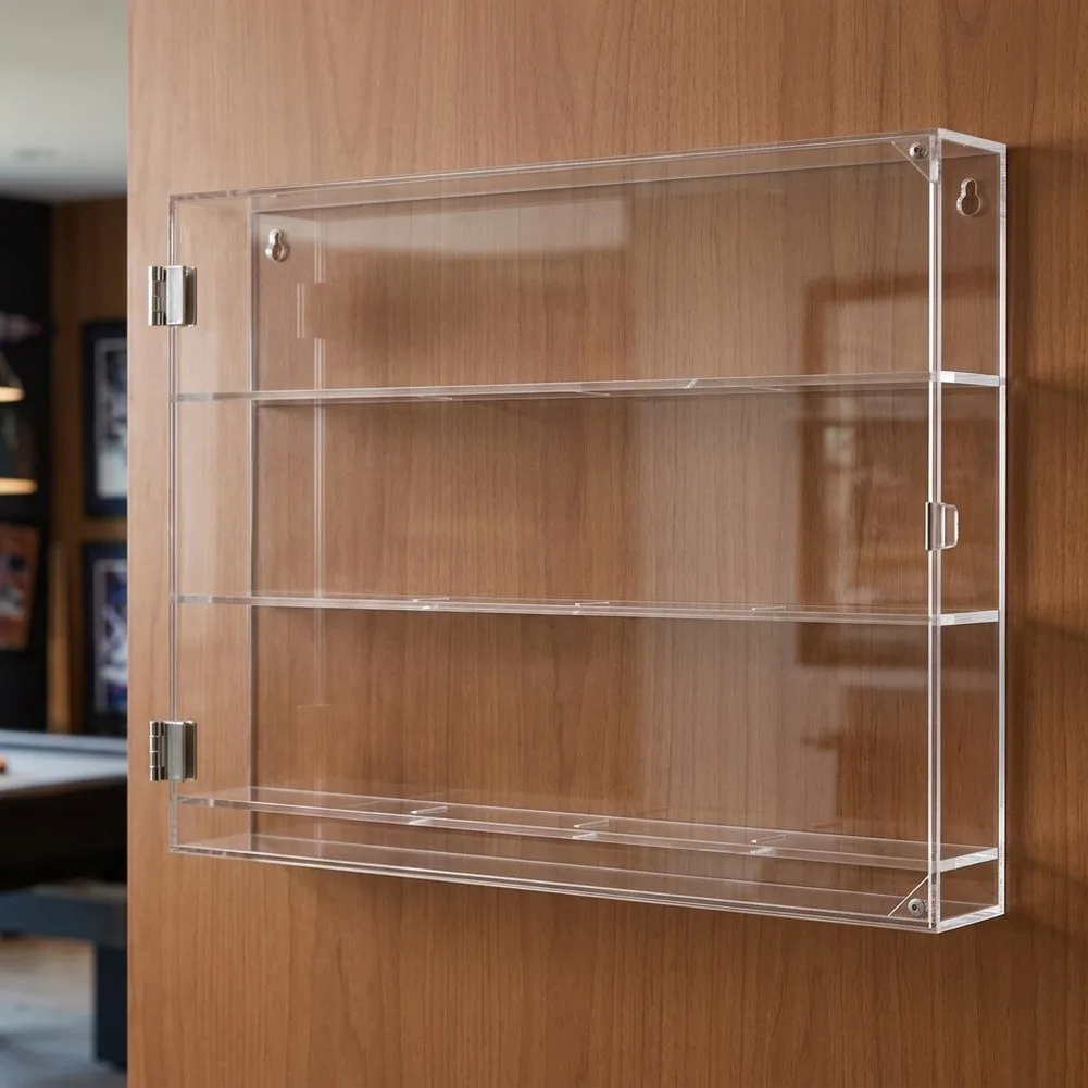 Clear Acrylic= Hockey Puck Display Case Wall Mount Or Desk Stand 9 Puck 3x3 Grid Holder For Game Souvenirs Signed Collectibles