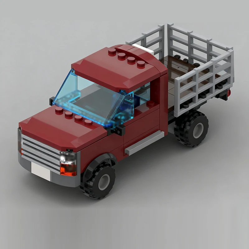 ชุดตัวต่อรถบรรทุกขนส่งไม้แบบโมดูลาร์ รุ่น City Car MOC ของเล่นประกอบสำหรับเด็ก ของขวัญวันหยุด