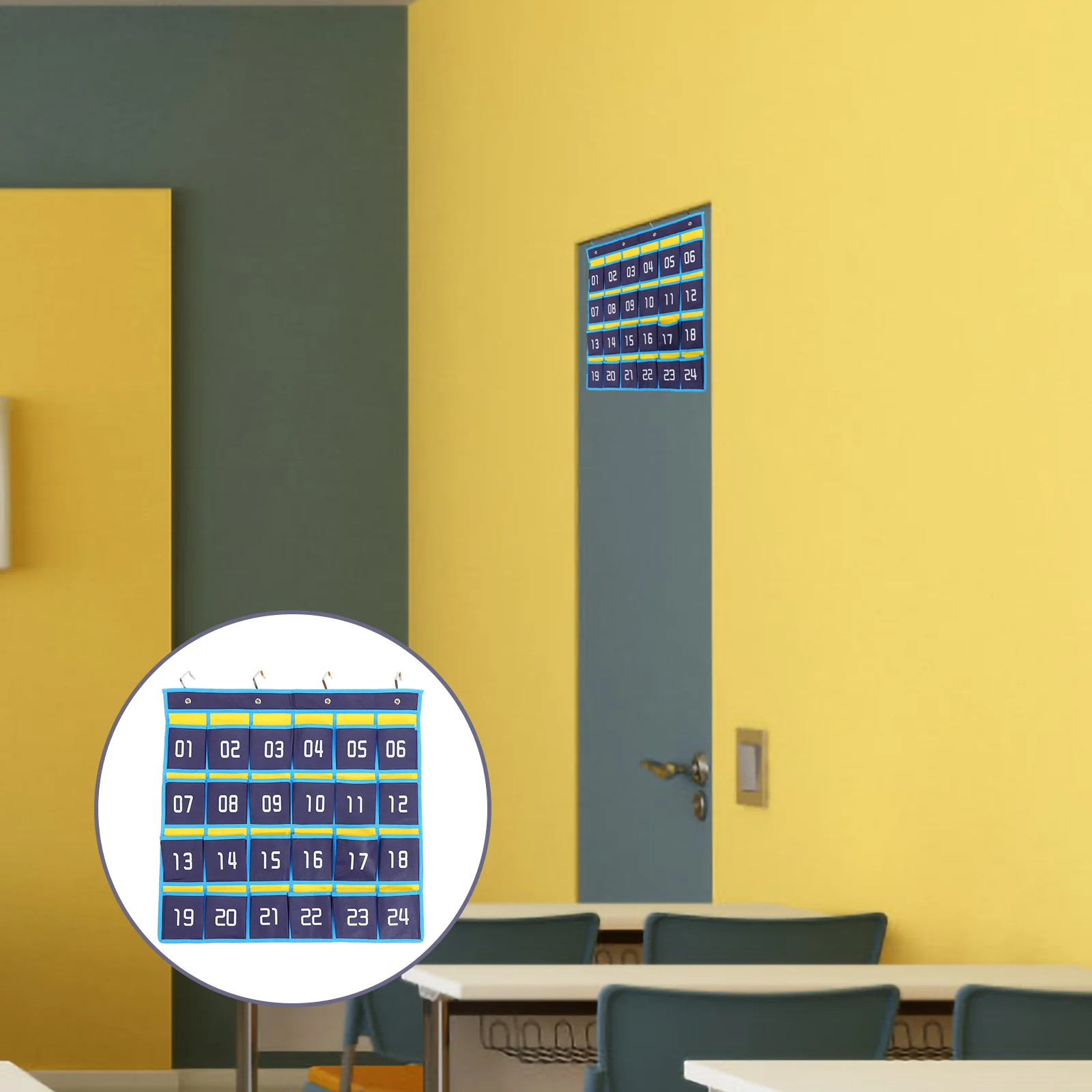 

Настенная сумка для хранения телефона, органайзер для классной комнаты большой емкости, держатель для ячеек над дверью, небольшой карманный держатель для мобильного телефона в классе