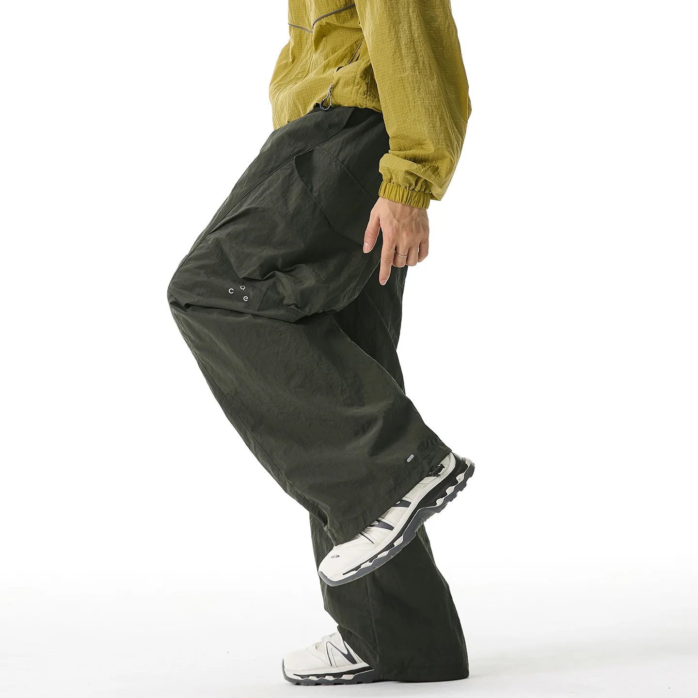 Męskie spodnie cargo outdoorowe, wodoodporne, z kieszeniami na noże, jesienne, luźny krój, styl spadochroniarza, streetwear, proste nogawki, długie spodnie.