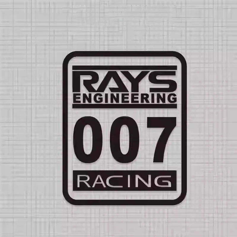 Car Sticker Vinyl for RAYS Racing 007 Sponsor Modified Decal Motor Auto Window Door Side Body Decoration Decal Waterproof