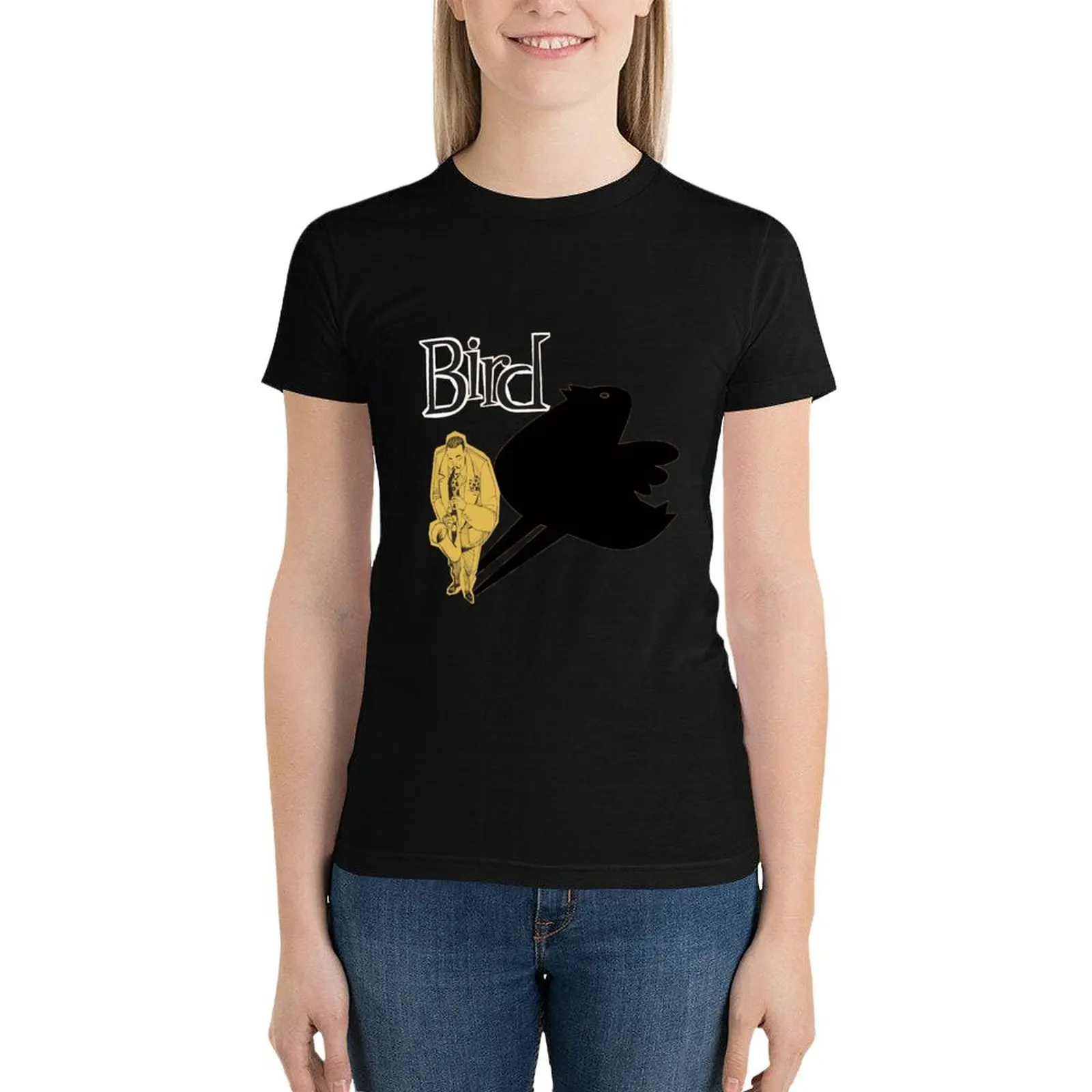 Charlie Parker 'Bird' T-Shirt tops cute tops Aesthetic clothing t-shirts for Women graphic tees funny