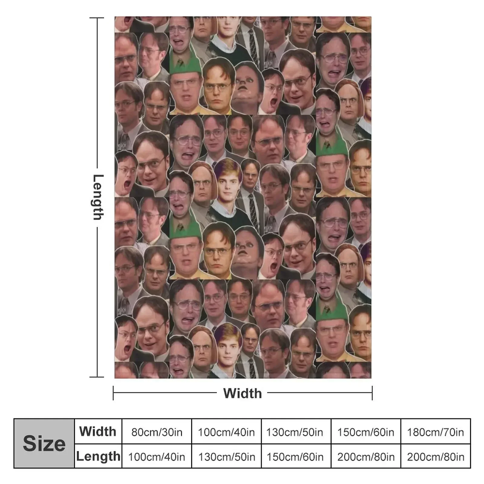 dwight schrute photo collage Throw Blanket Stuffeds valentine gift ideas Blankets