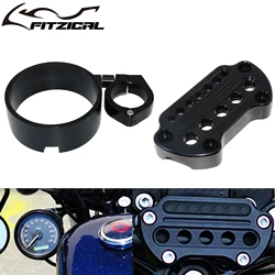 Motorcycle Speedometer Side Mount Relocation Bracket Ring Indicator Handlebar Clamp For Harley Sportster Iron 883 1995-2021 2022