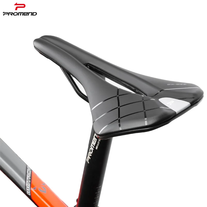 

PROMEND-Mountain Bike Saddle, Hollow Breathable, Comfortable, PVC, Cooling, Leather Surface, Bicycle Accessories, SD-569