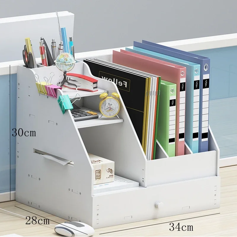 Magazine Holder Newspaper Rack Stationery Storage Box Desk Organizer for Document Letter File Tray Home Office School Supplies