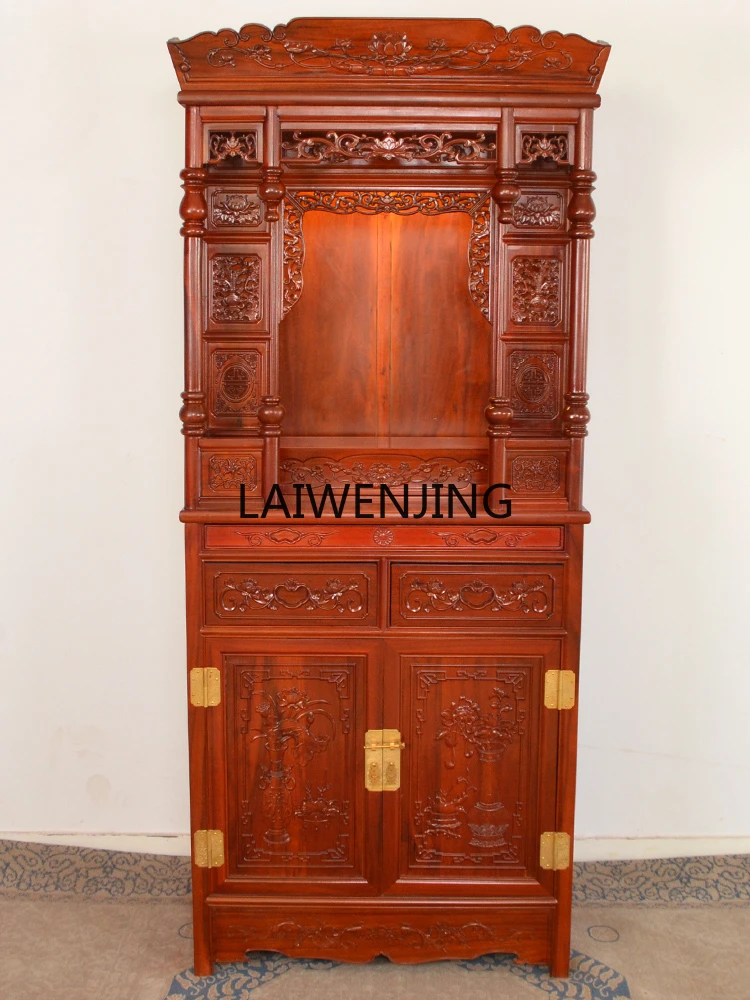 

LYN mahogany shrine stand cabinet for Taiwan Guanyin God of Wealth Buddha Taiwan incense case home