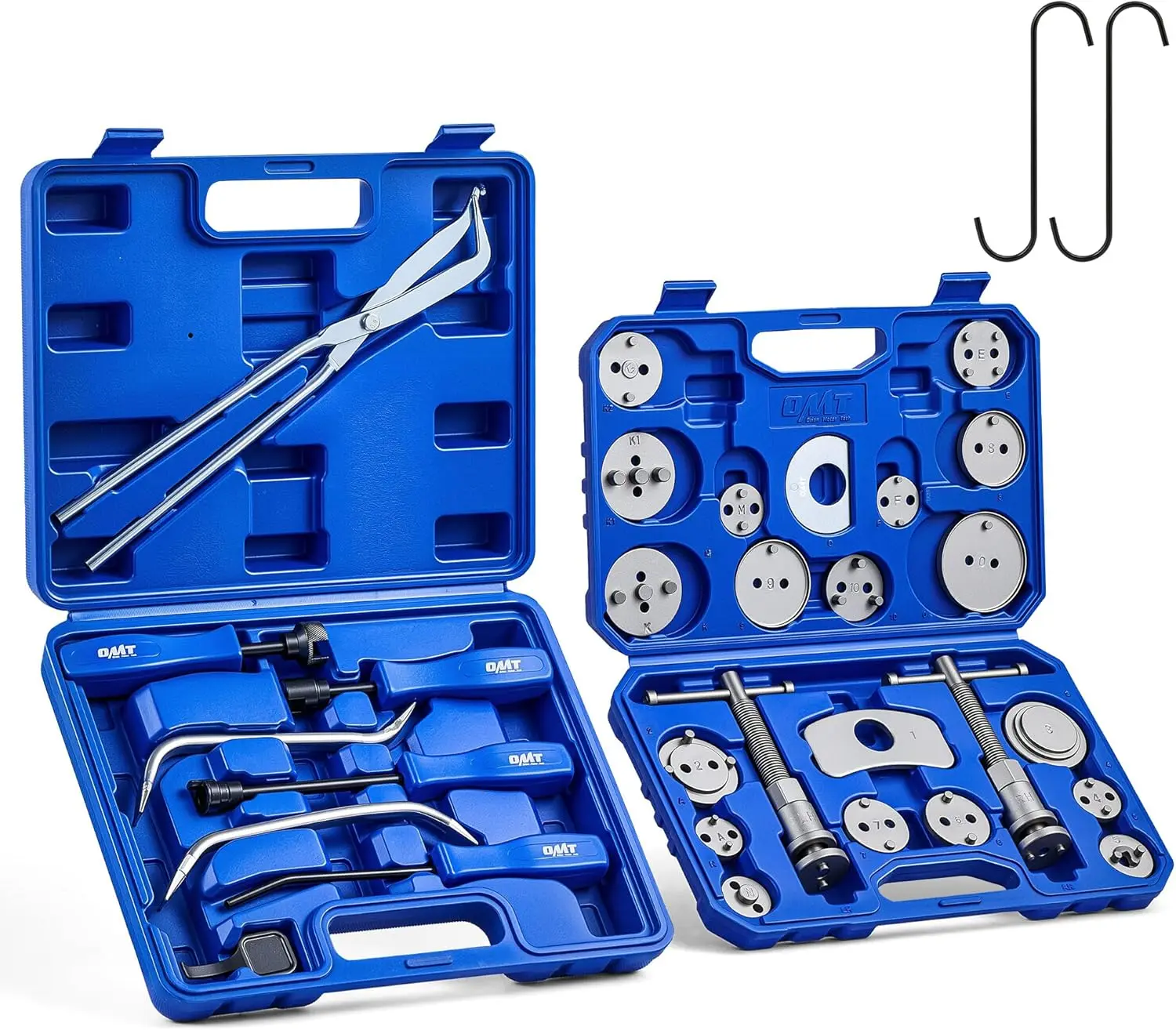 

32-Piece Dual Brake Tool Kit: Caliper Compression & Drum Brake Tools with Spring Compressor, Universal for Cars and Trucks