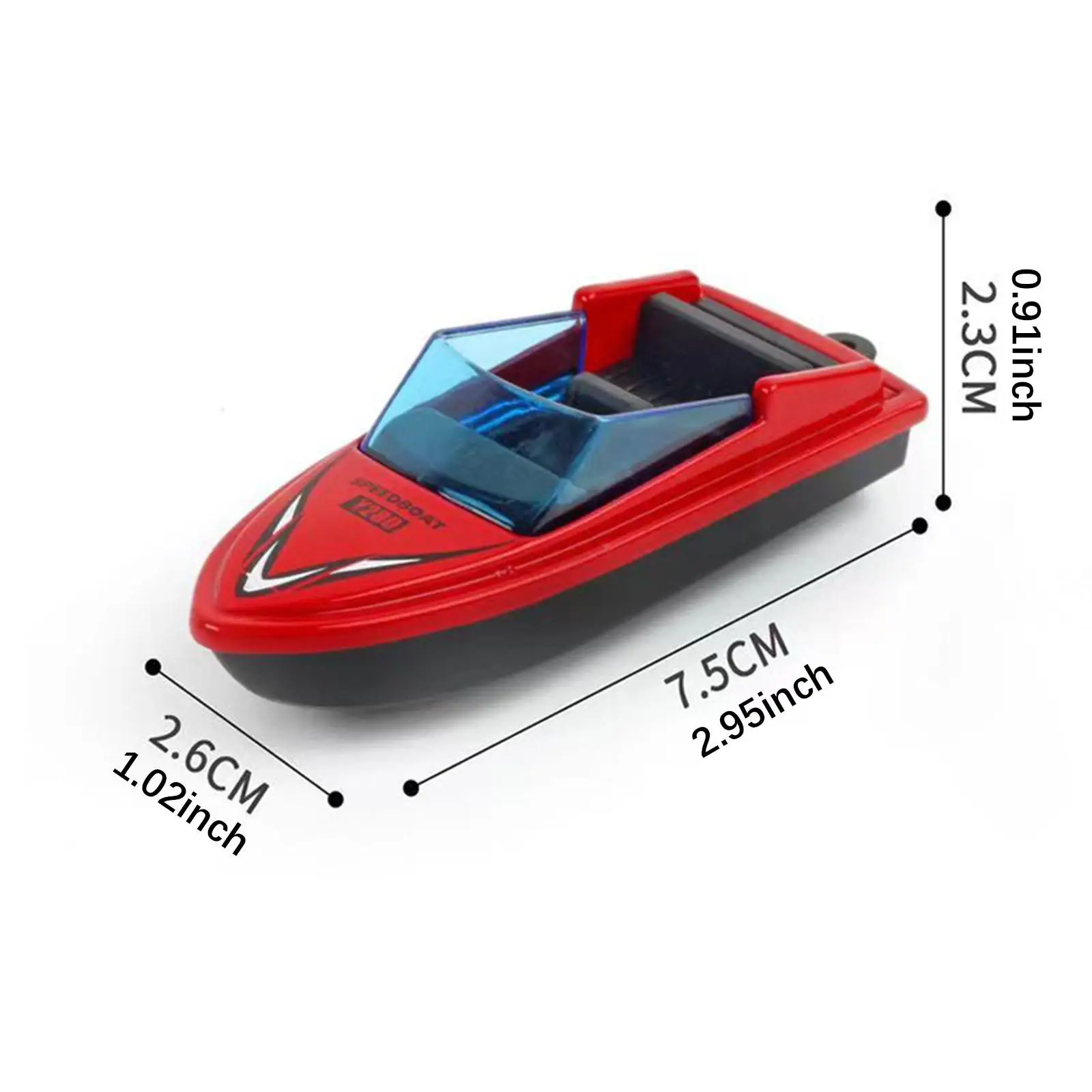 4x Mini Motorboat Model Desktop Boat Ornament for Kids Boys Girls Age 3-12+