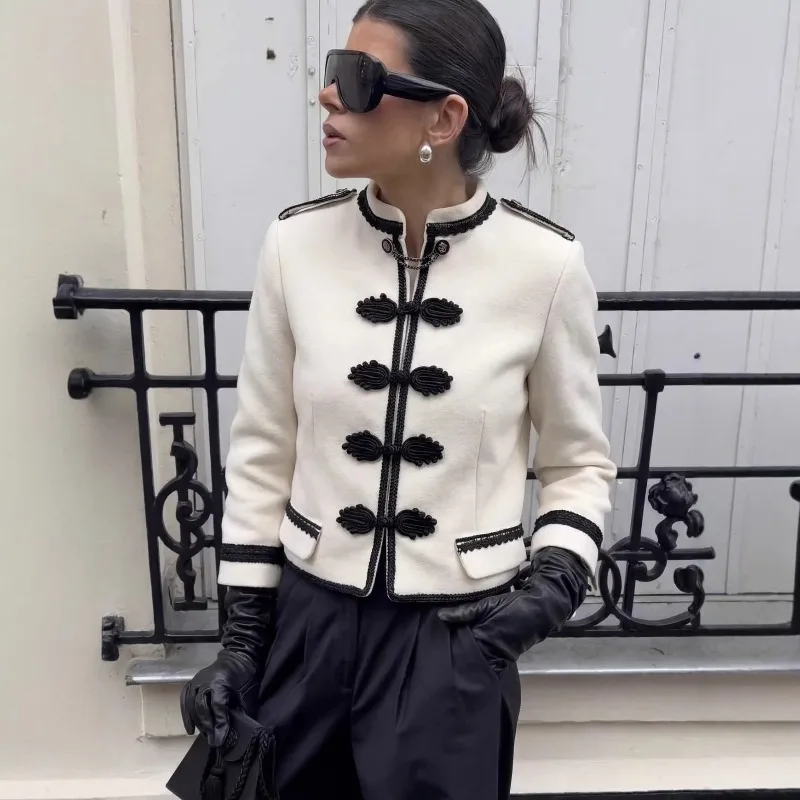 Cross-border European and American women's clothing AliExpress popular fashionable retro single-breasted jacket