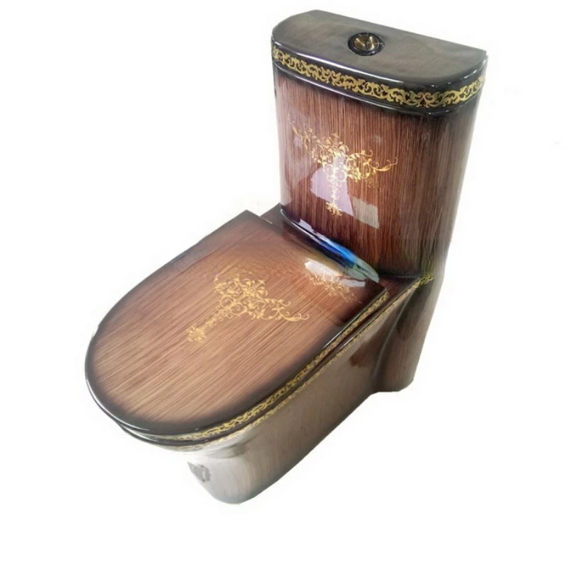 

Boutique high-end wood grain toilet, super whirlpool connected toilet, ceramic marble grain toilet, can be ordered