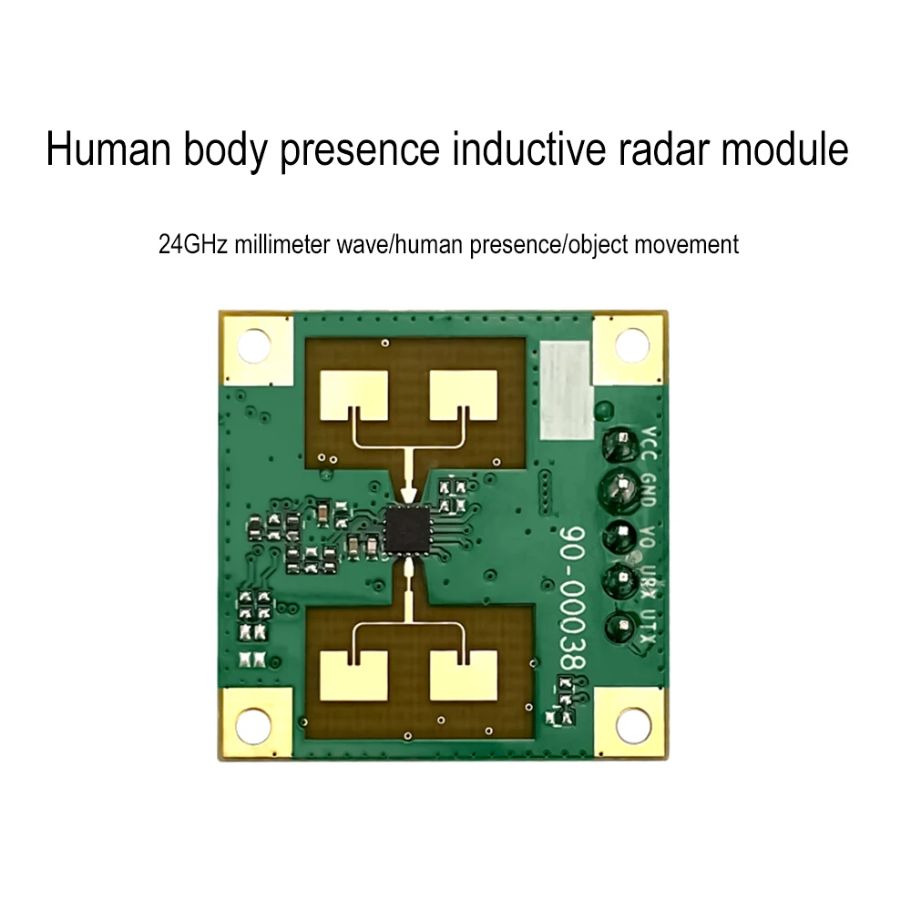 

LD1115H 3.6-5V Mini 24G Human Presence Sensor 24G-24.25GHZ Micro Motion Detection Radar Module Serial ASCII Output/High Low Lev