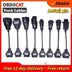 Hot Sale Truck Cables OBD2 OBDII car cable Trucks Diagnostic tool connect cable 8 PCS Trucks Cables