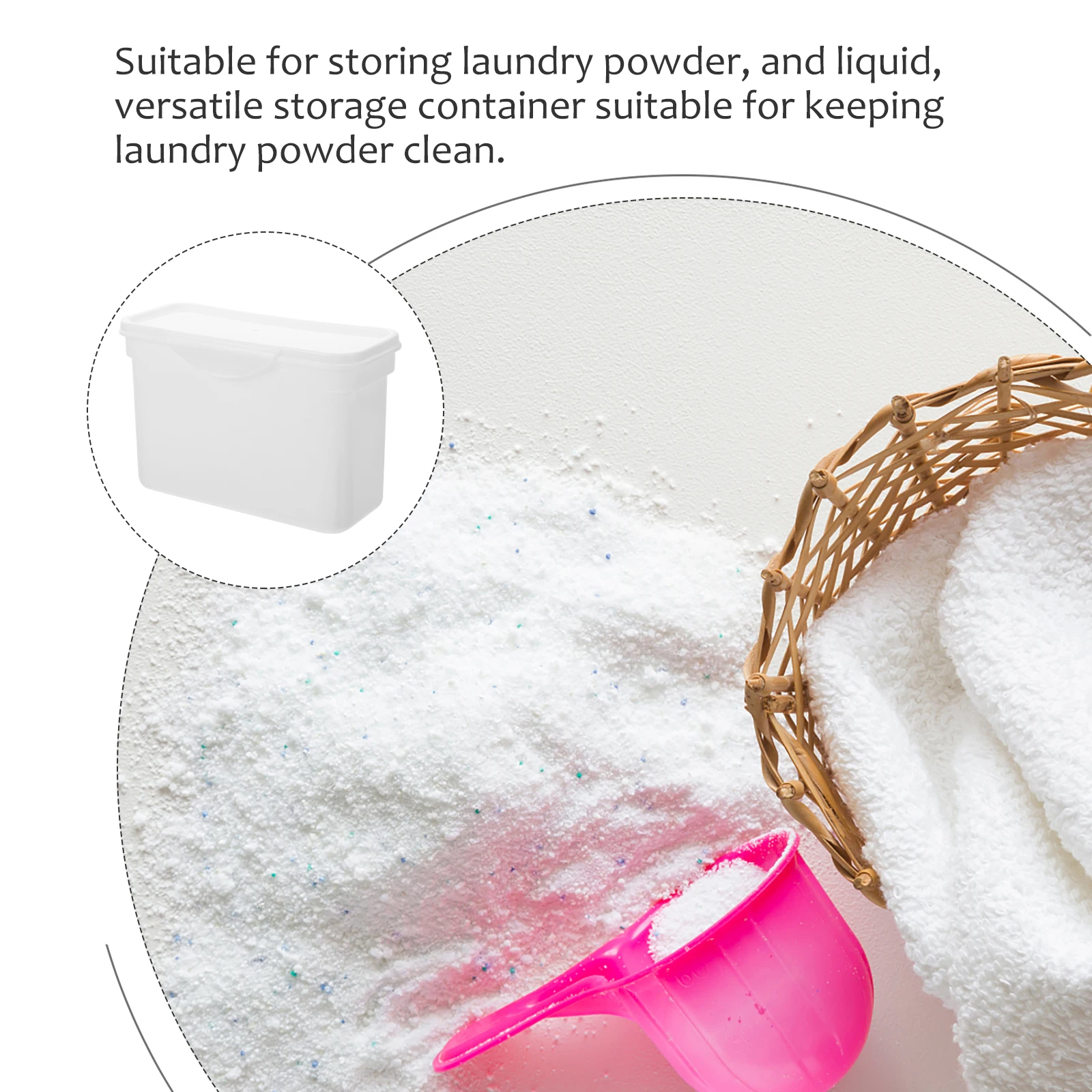 

3pcs Laundry Powder Storage Box Household Condensate Beads Container Large Capacity Plastic Box For Laundry Room Organization