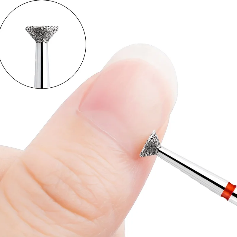 2 Stück Fly Saucer Diamant-Nagelbohrer zum Entfernen von Kleber, Kantenbearbeitung, Nagelhaut-Vorbehandlung, Salon, DIY – Detail 2