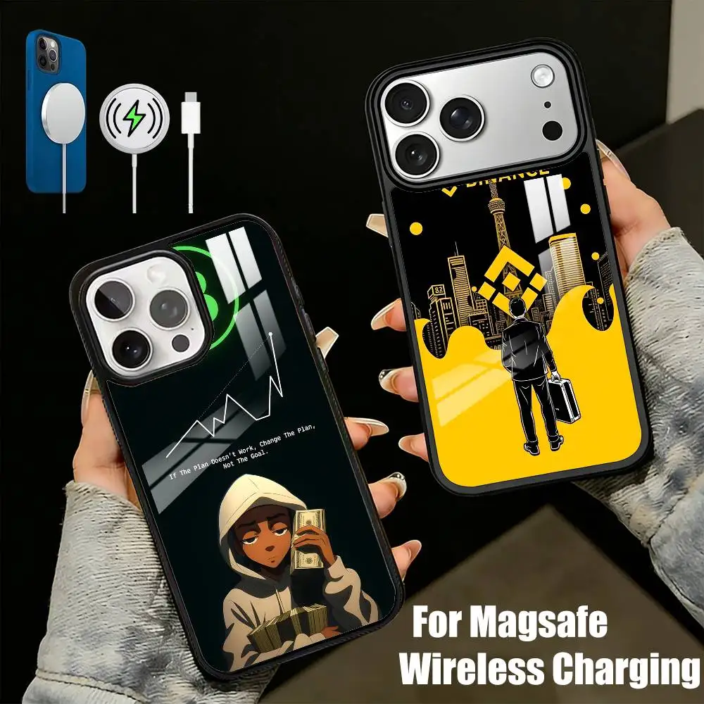 

Cryptocurrency S-Stock Personalized Phone Case For iPhone17,16,15,14,13 Plus,Pro Max Magnetic For Magsafe Wireless Charging