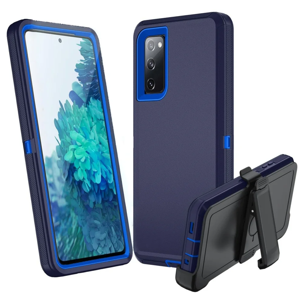 

3-in-1 Military Armor Shockproof Phone Case For Samsung S26 S25 S24 S23 S22 S21 S20 Ultra Plus Note20 Otter Box Belt Clip Cover