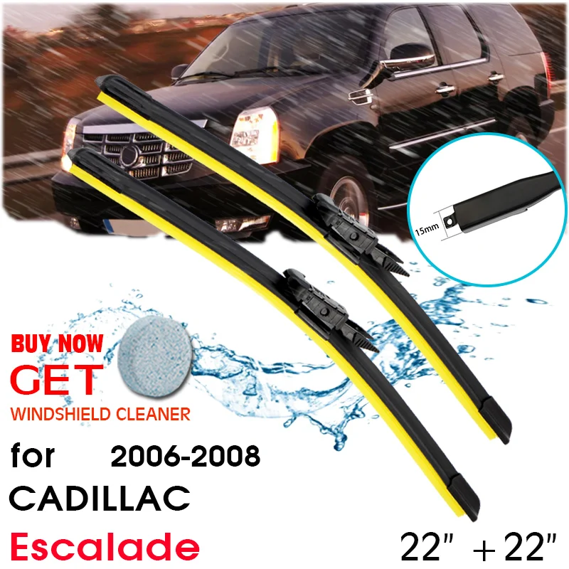 

Car Blade Wiper Window Windshield Rubber Silicon Refill Wiper For Cadillac Escalade 2006-2008 LHD / RHD 22"+22" Car Accessories