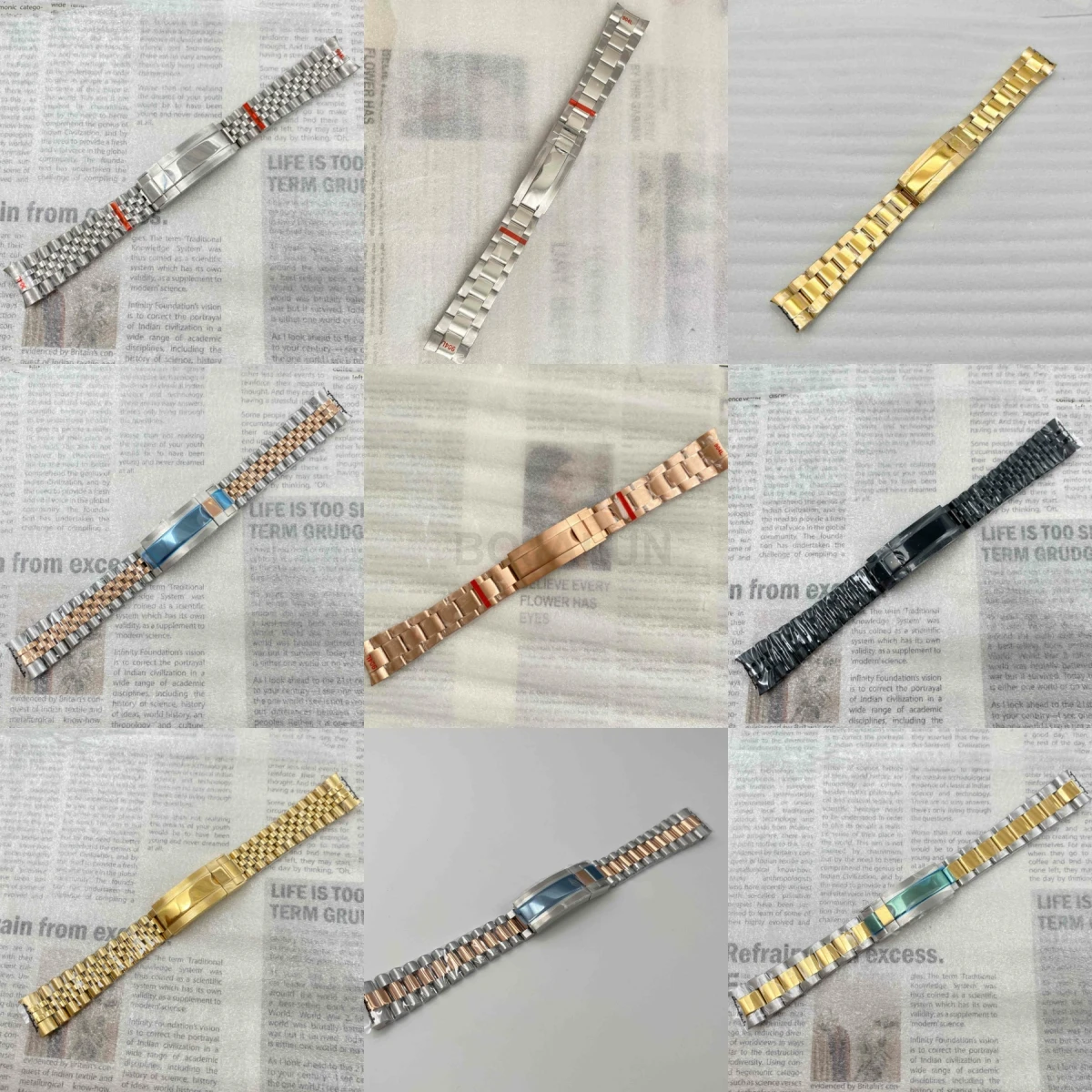 

Watch accessories Fine tuning steel strap Pulling buckle 316L Water strap Ghost 20mm solid stainless steel Folding watch chain