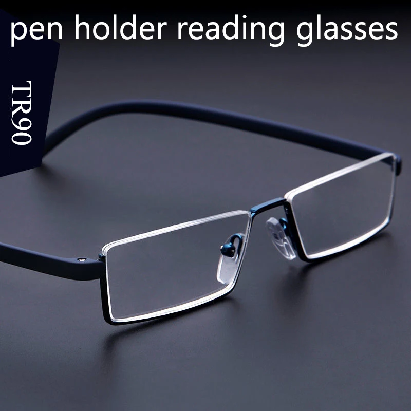 High-Grade Half-Frame Anti-Blue Ray Reading Glasses TR90 Ultra-light Magnification Eyewear With Original Box +1.0 To +4.0