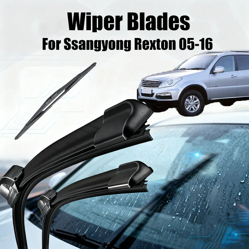 

3Pcs/set Front Rear Tailgate Wiper Blades For Ssangyong Rexton 2016 2015 2014 2013 2012 2011 2010 2009 2008 2007 2006 2005