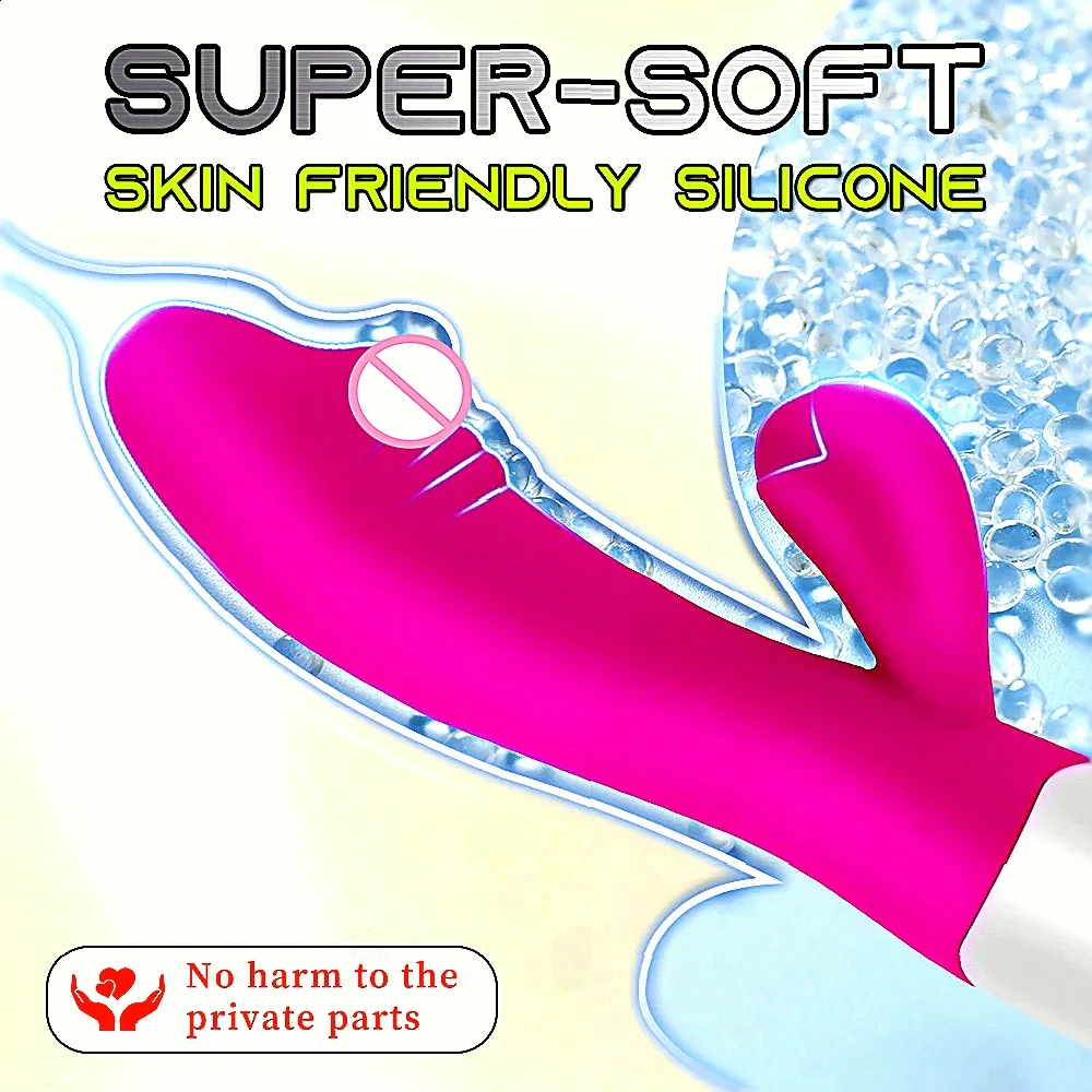 هزاز أرنب قوي دسار مزدوج الاهتزاز G بقعة تحفيز البظر محفز دسار Av عصا سحرية مدلك مزدوج تهتز #3