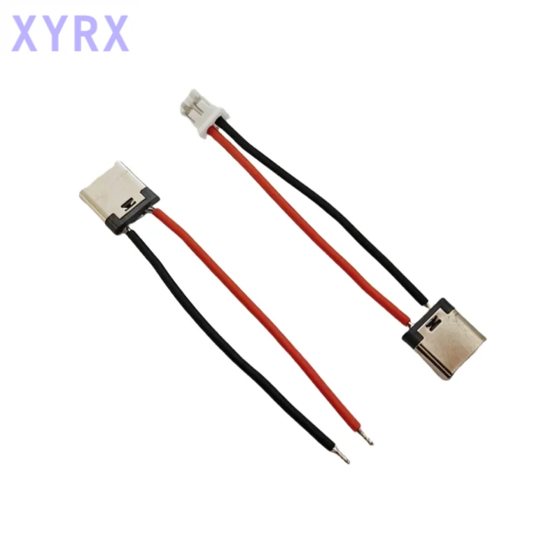 1-10pcs USB Type-C 2Pin Horizontal / Vertical 2P PH2.0 Simple Soldered Male Plug-in Board Quick Charging Socket USB-C Connector