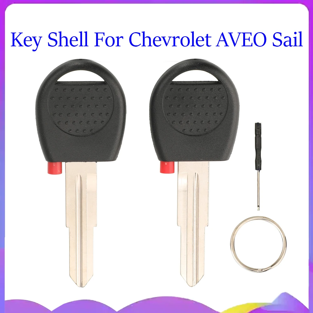 jingyuqin New Ignition Emergency Key Shell Lova Right / Left Blade Transponder Chip Auto Car Case For Chevrolet AVEO Sail