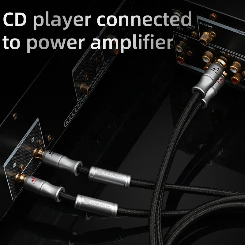 

Кабель Hi-Fi RCA, высокое качество, 6N OFC, двойной RCA на двойной RCA для автомобильного усилителя, звуковая коробка, сабвуфер, динамик