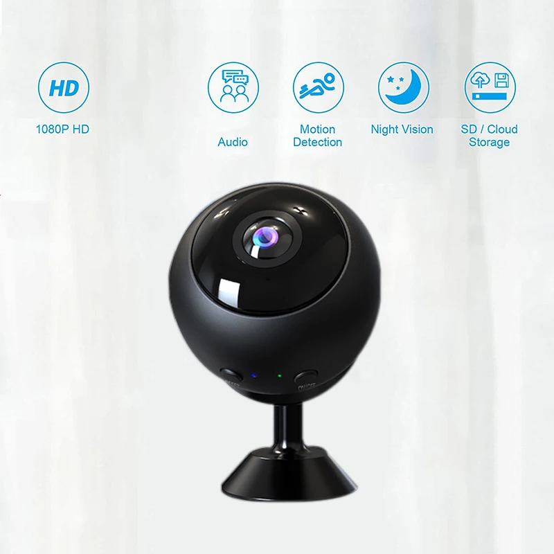 

1080P Surveillance Camera Night Vision Full Color Automatic Wireless Two-way Audio Smart Security Cam Detection Baby Monitor