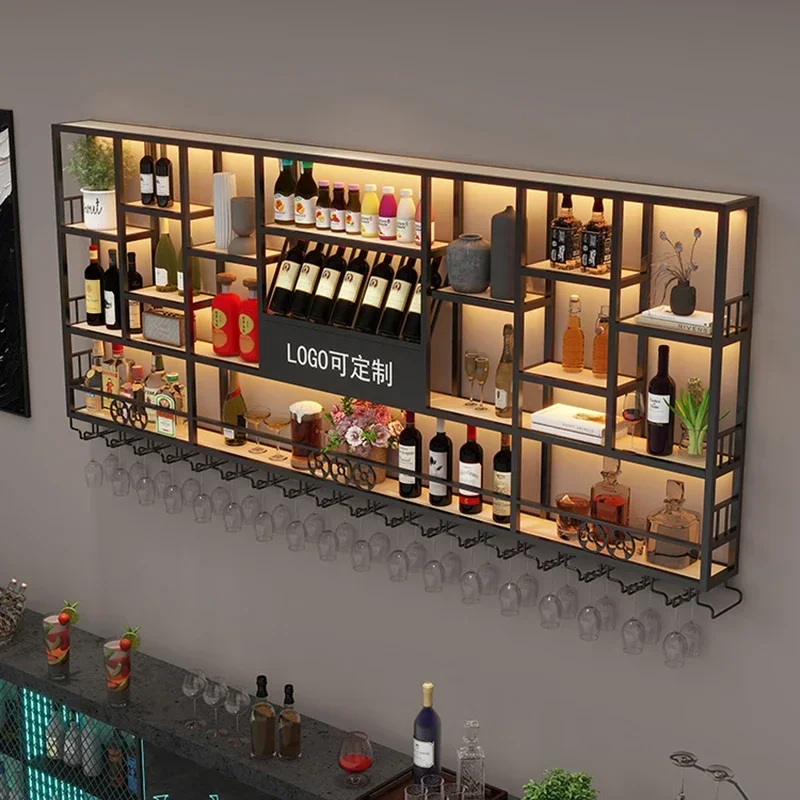 Gabinete de Bar para el hogar, puertas de vino de vidrio, material de diseño, estante para exteriores montado en la pared, vinagre Industrial, accesorio de esquina para whisky exterior