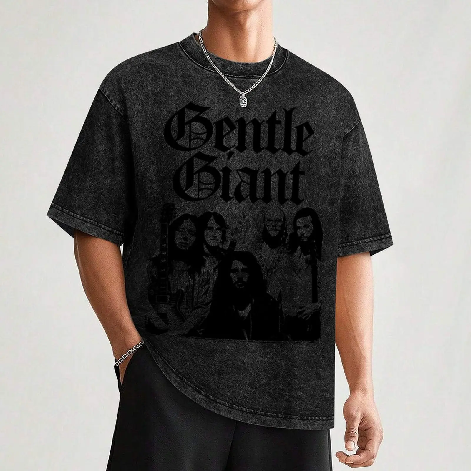 GENTLE GIANT BAND MERCH T-Shirt Big and Tall Casual T-Shirt