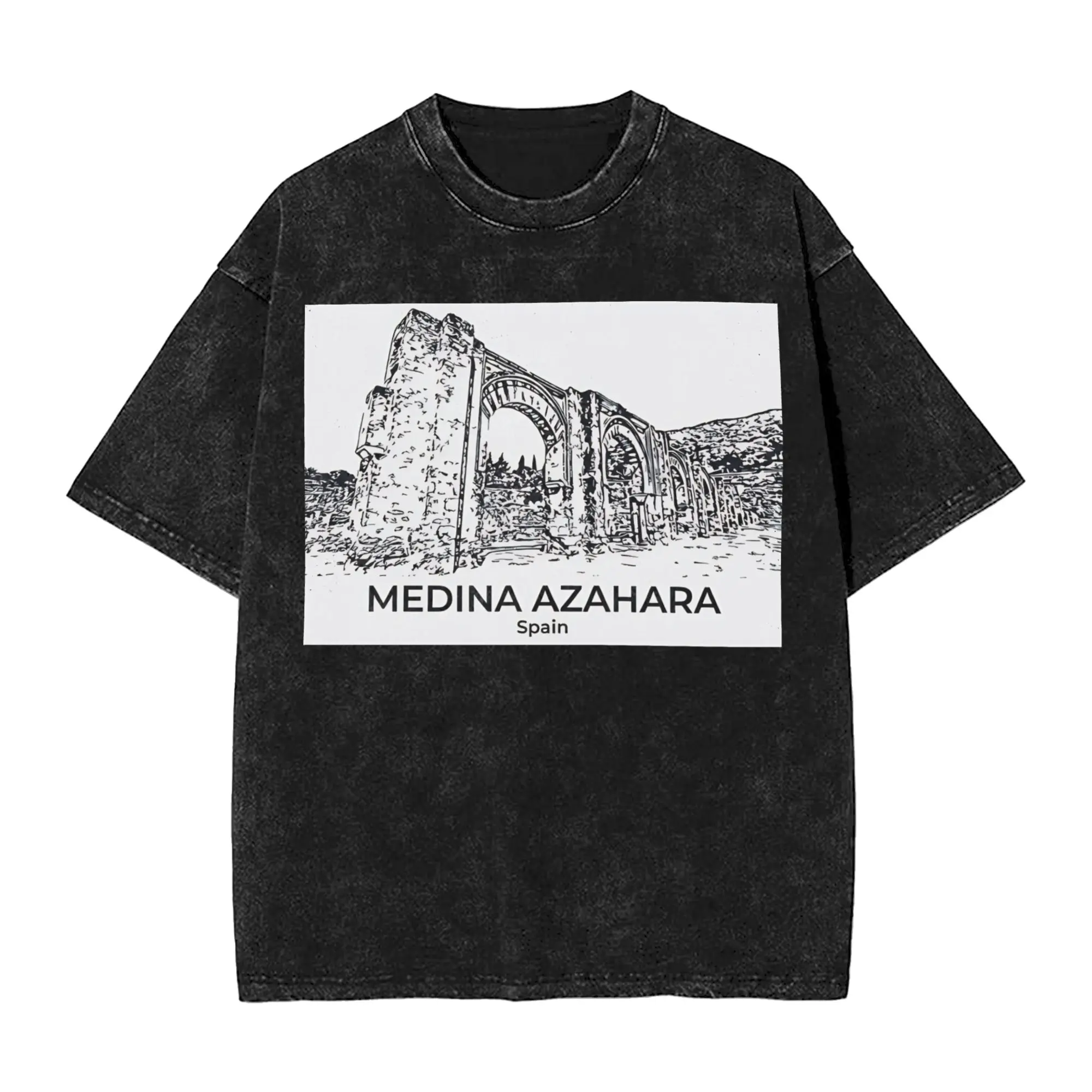

Medina Azahara Spain T Shirt for Men 100% Cotton Vintage T-Shirts Round Collar Tee Shirt Short Sleeve Tops Printed