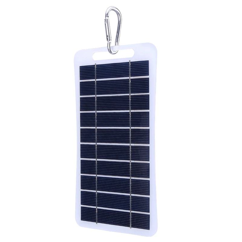 Panneau solaire portable avec USB, stabilisateur de charge sûr, chargeur de batterie, alimentation extérieure pour le camping, 2W, 5V