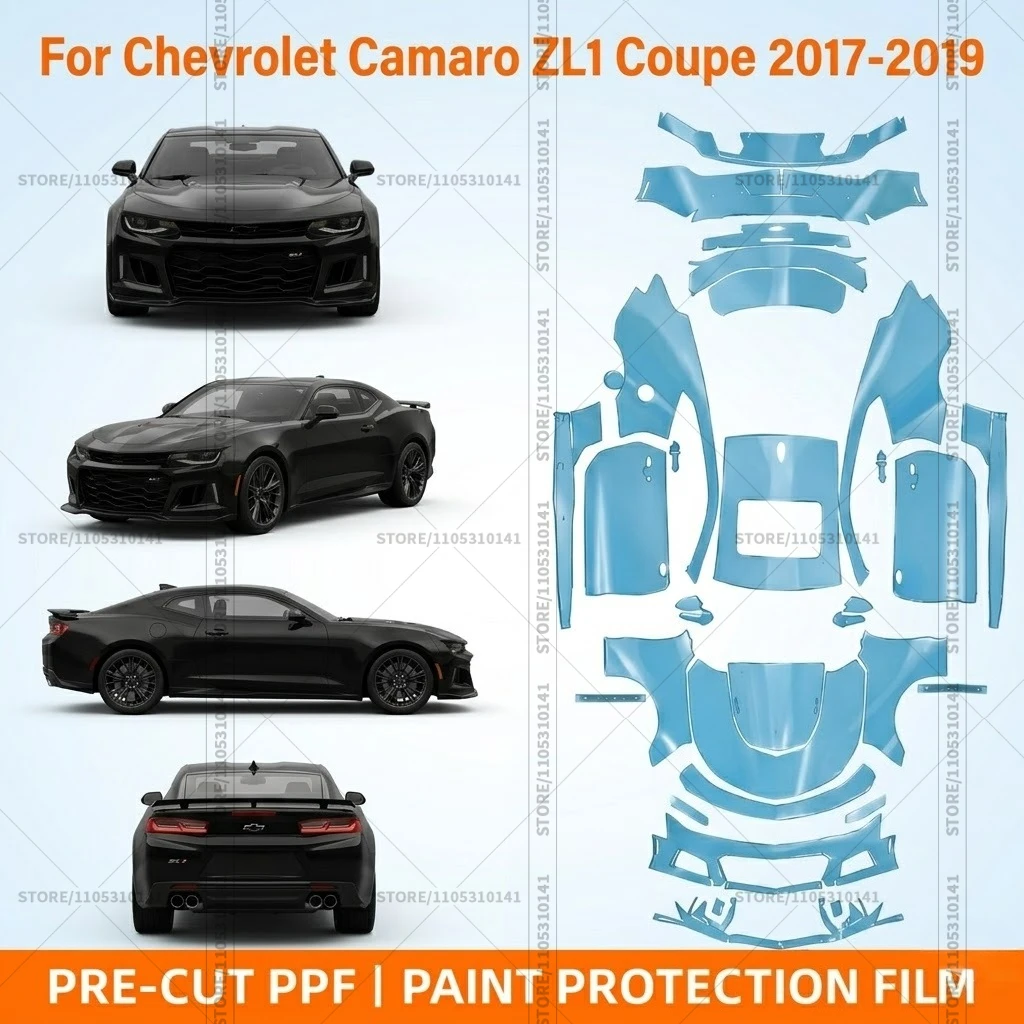 

Предварительно нарезанная прозрачная защитная пленка PPF для бампера, автомобильная пленка для Chevrolet Camaro ZL1 Coupe 2017-2019