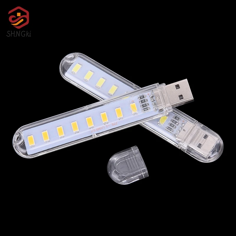 1pc Mini LED tragbare 5v 8 LED USB-Beleuchtung für Computer mobile Power Lampe Nachtlicht