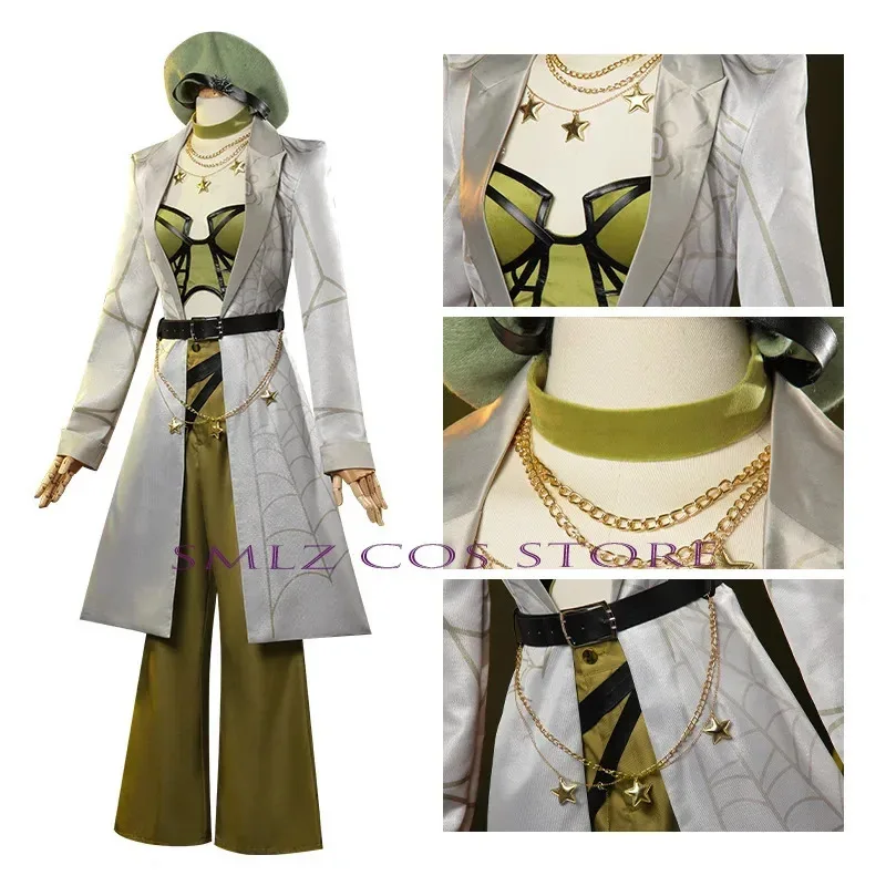 

aa69Game Identity V Barmaid Cospaly Деми Бурбон Костюм Тренч Униформа Костюм Хэллоуин Вечеринка Аниме Косплей для Женщин Девушка