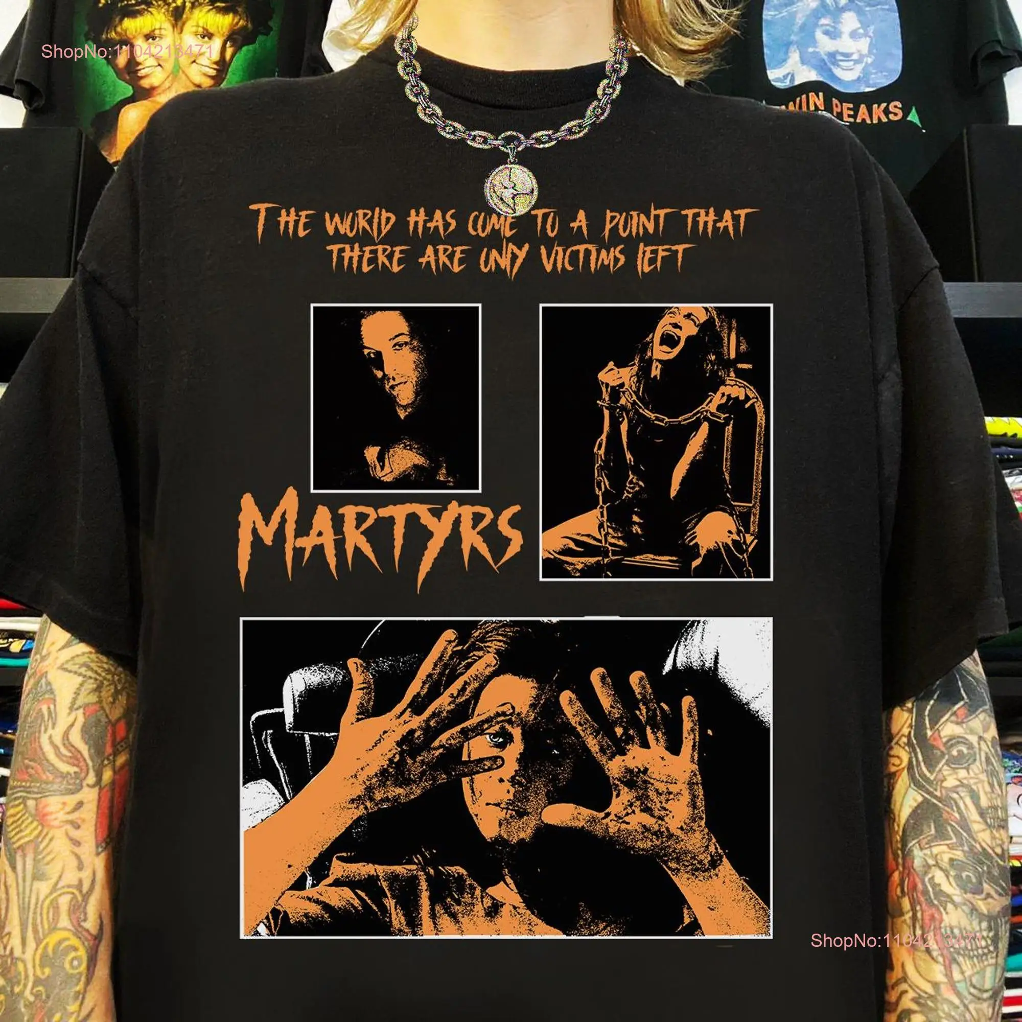 Martyrs Movie T Shirt Bound and Skinned Retro Vintage Lover Horror SweaT long or short sleeves