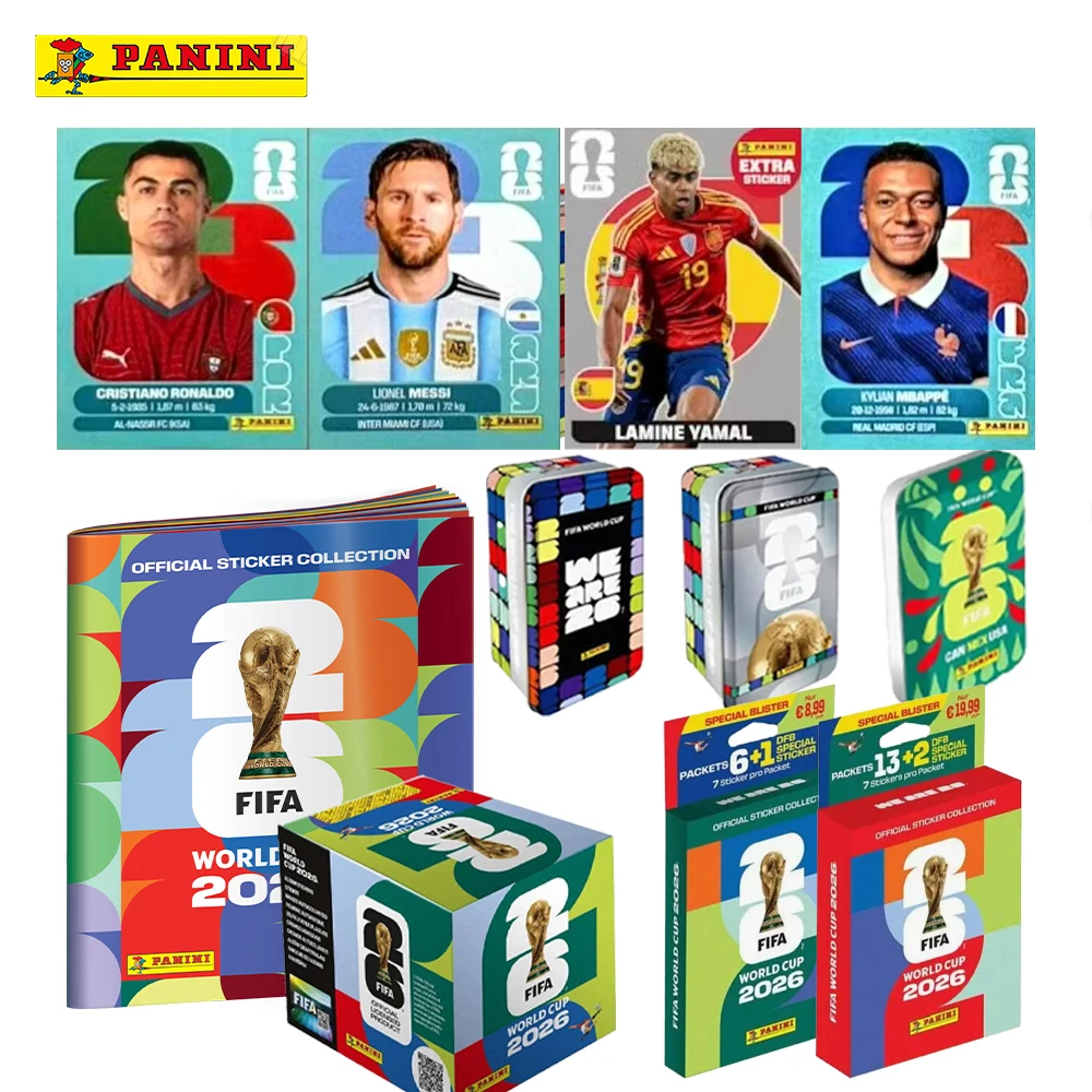 Coleção Oficial Limitada de Adesivos Autênticos do Álbum Panini FIFA World Cup 2026 - Lembrança de Futebol e Brinquedo Colecionável