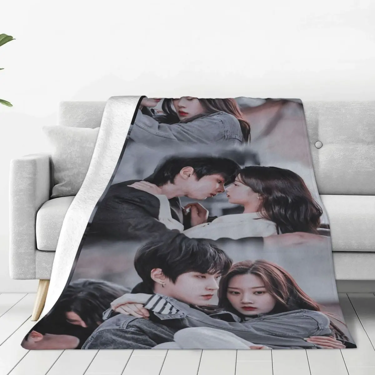 

True Beauty Series Blankets Hwang in Youp Mun Ka-Young Flannel Funny Breathable Throw Blanket for Home Summer