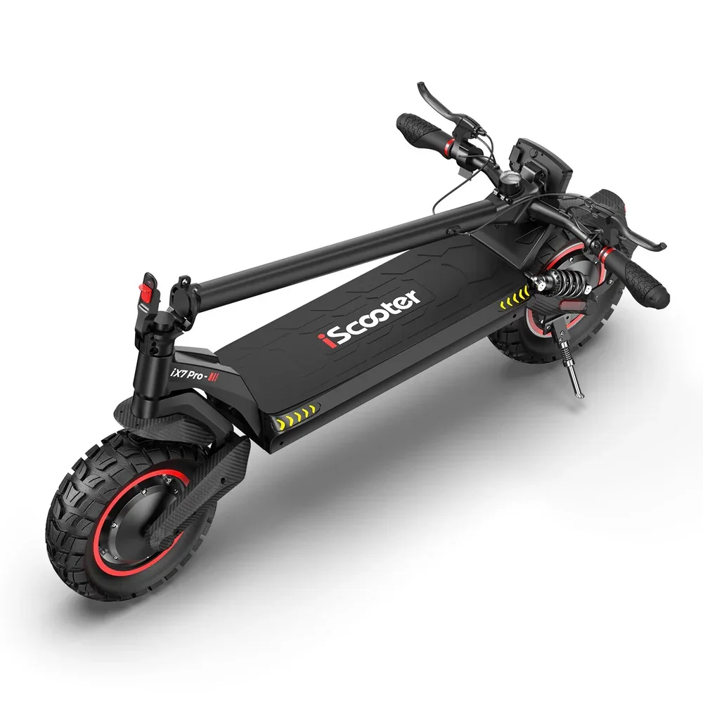 iScooter iX7Pro Faltbarer E-Scooter mit APP, 2000W Motor, 48V 17,5Ah Akku, 10 Zoll, 60 km/h Geschwindigkeit & 50 Meilen Reichweite