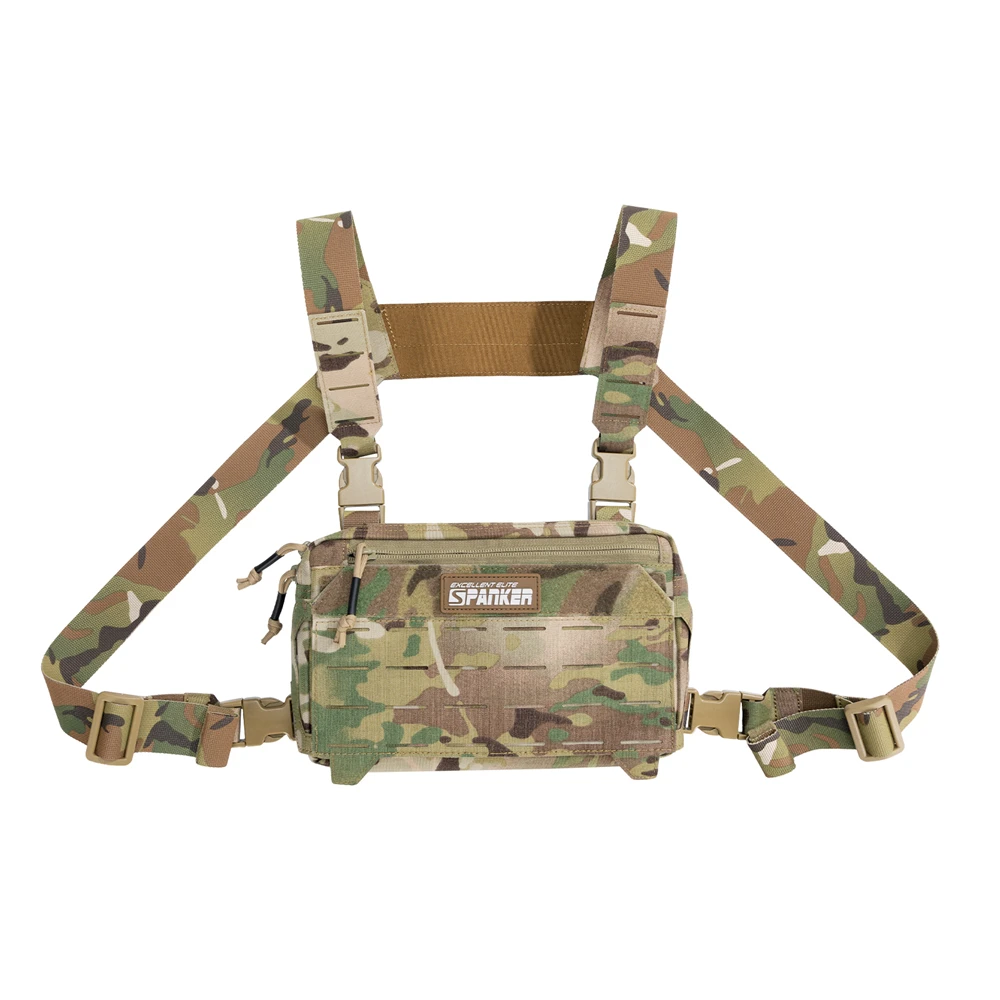Tatcical Chest Rig Pouch Herren Funktionsweste Tasche Survival Army CAMO Molle System Kit Bag Rucksack Lokomotive Rucksack – Detail 2