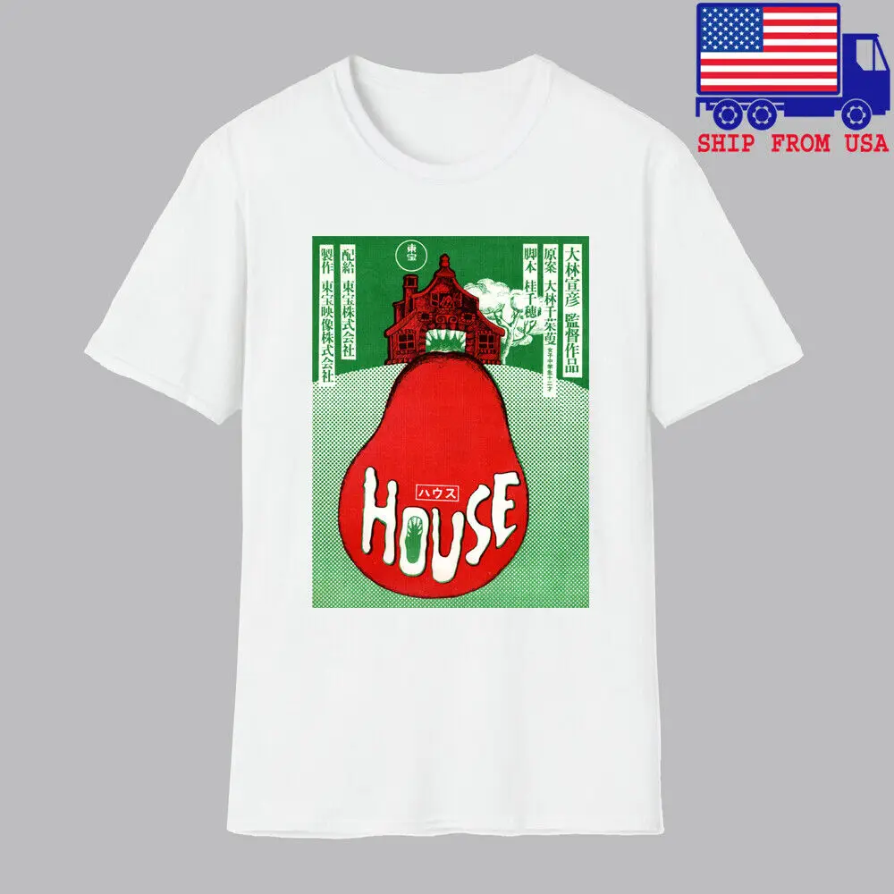 

House 1977 плакат из японского фильма ужасов мужская белая футболка Размер S-5XL