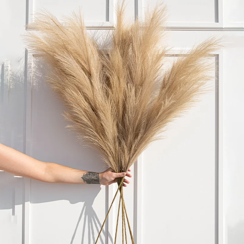 39 Inch Large Pampas Grass Artificial Flowers Fake Reed Branch for Vase Filler Wedding Centerpieces Boho Home Room Decorations view 2