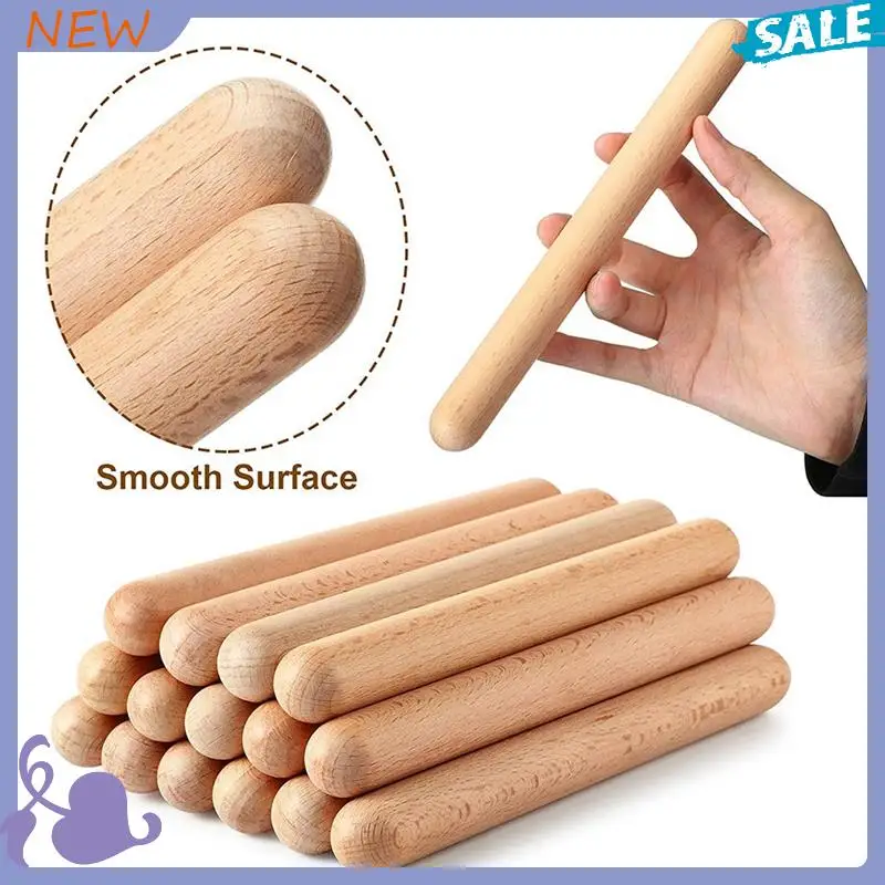 

ABVB-120Pieces 8Inch Kids Rhythm Sticks Music Lummi Sticks Classical Wood Claves Musical Percussion Instrument Musical Sticks